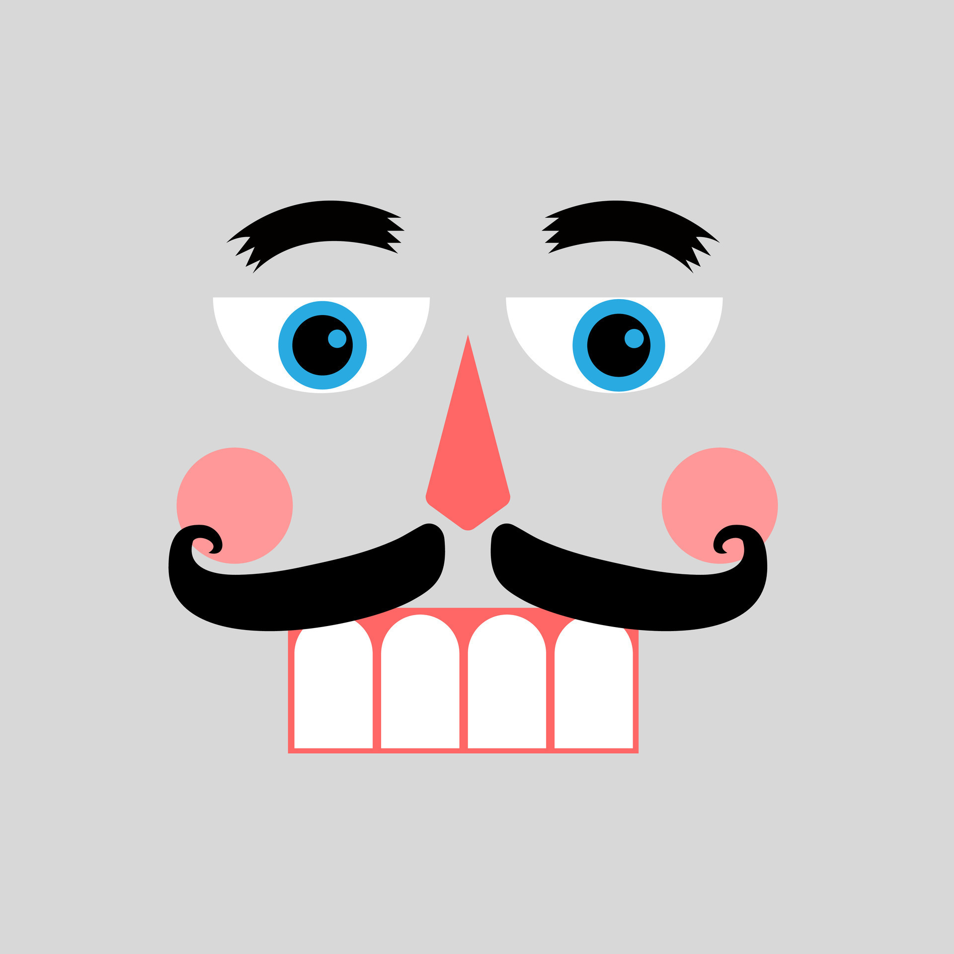 Nutcracker face icon vector. Nutcracker illustration sign. Ballet