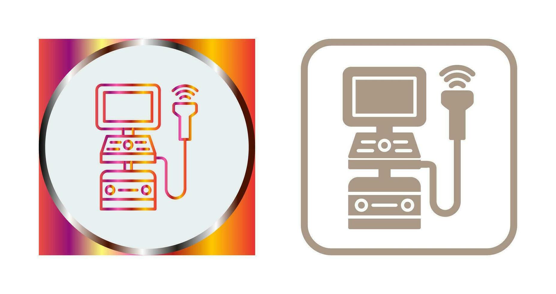 icono de vector de máquina de ultrasonido