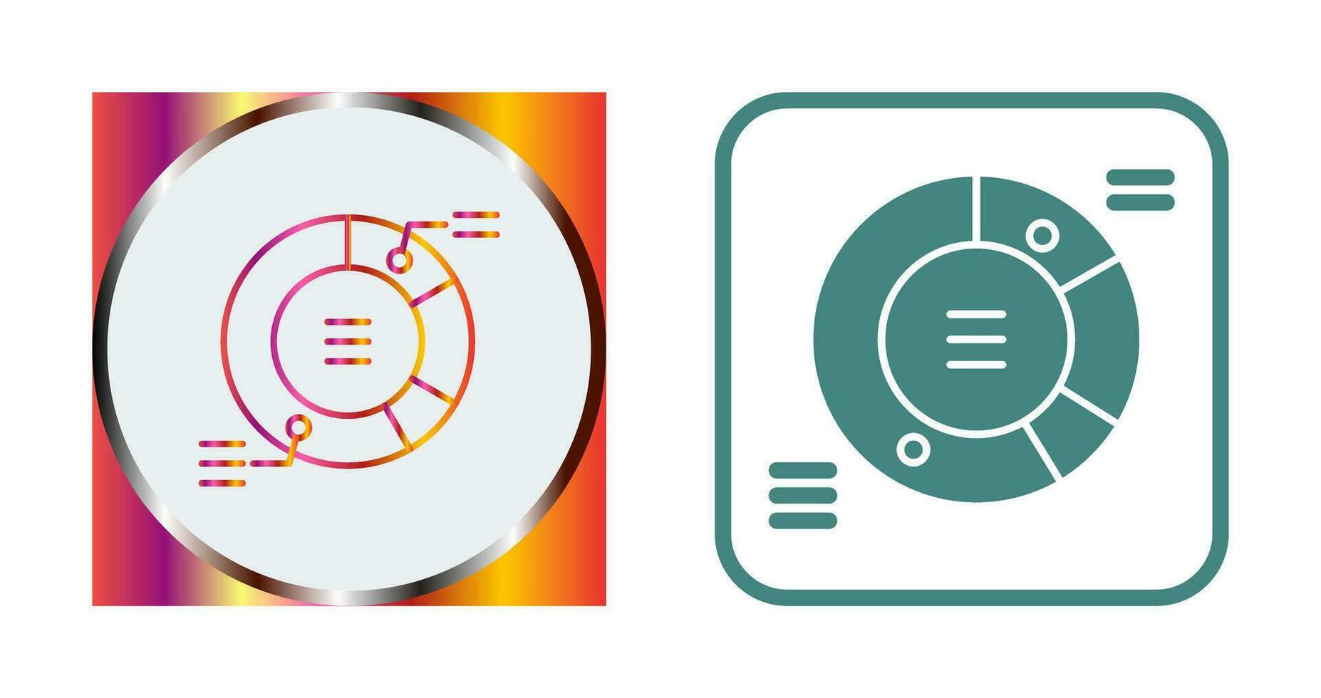 icono de vector de gráfico circular