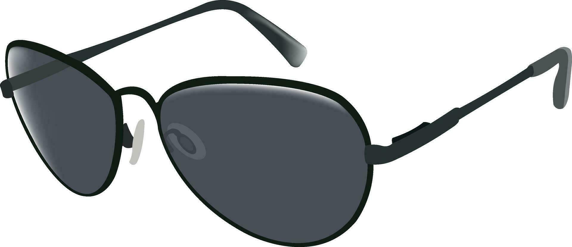 Prescription glasses with dark anti-glare lens vector