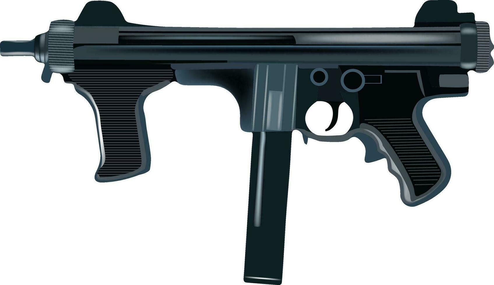 Italian law enforcement submachine gun- vector