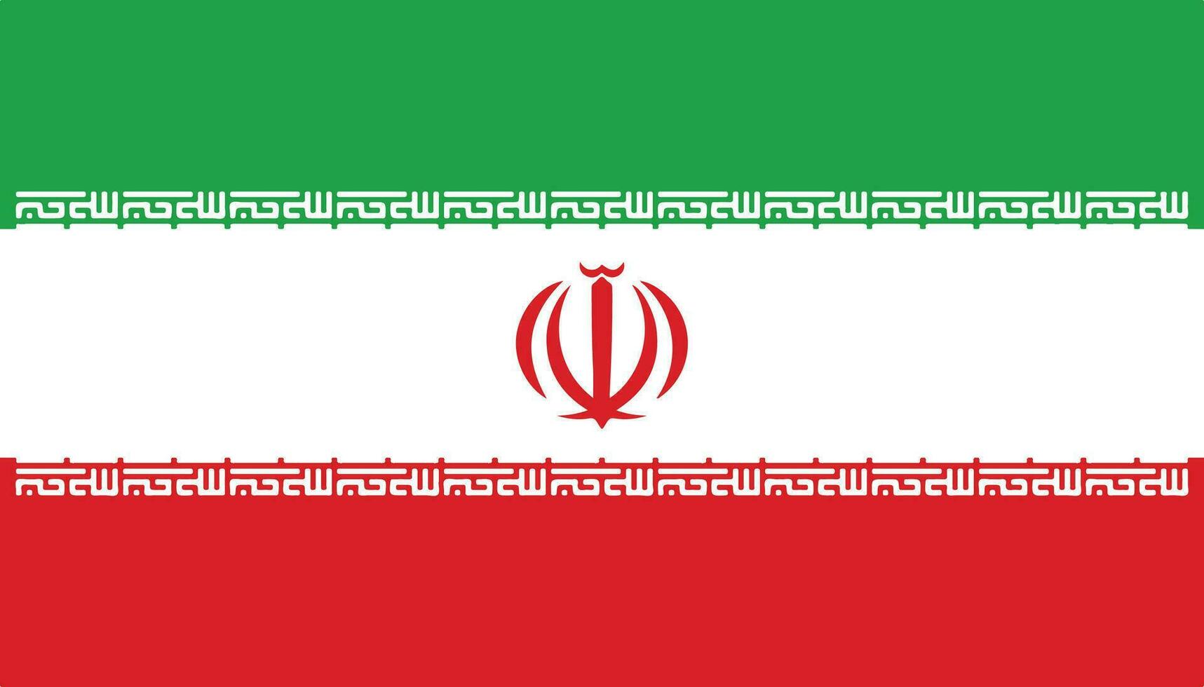 Iranian state flag and symbol of Iran- vector