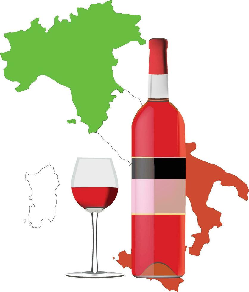 alcoholic beverage Italian rose vector