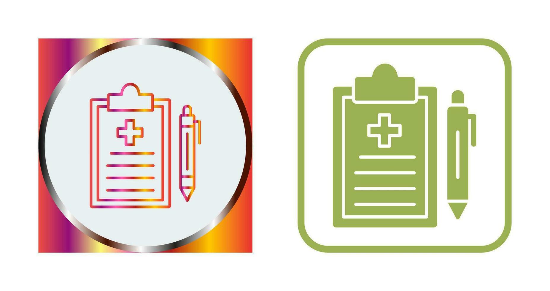 icono de vector de registro médico