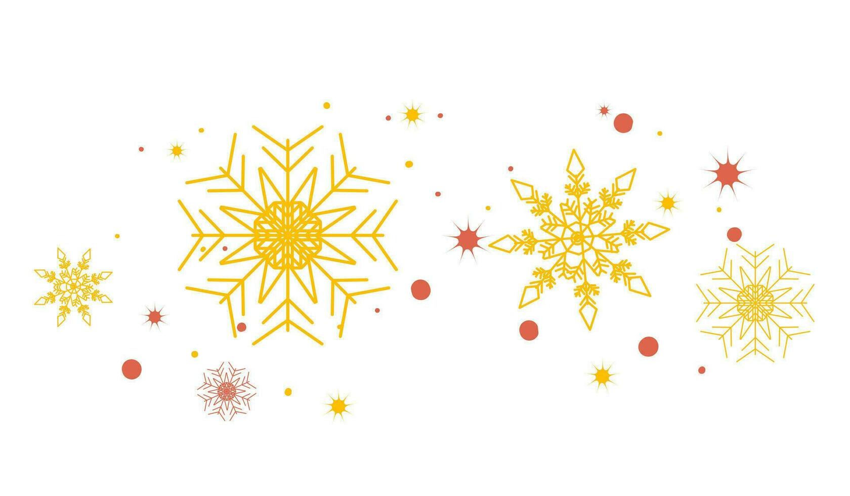 Snowflake banner vector on white background AbstractChristmas Festival