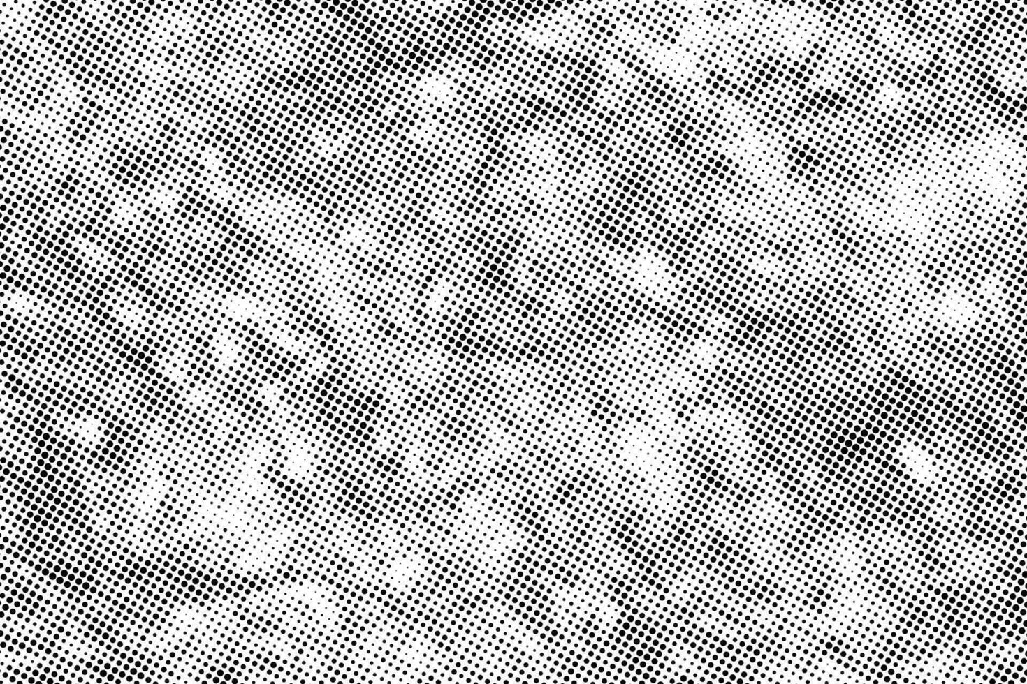 Vector black and white halftone texture effect on white background.