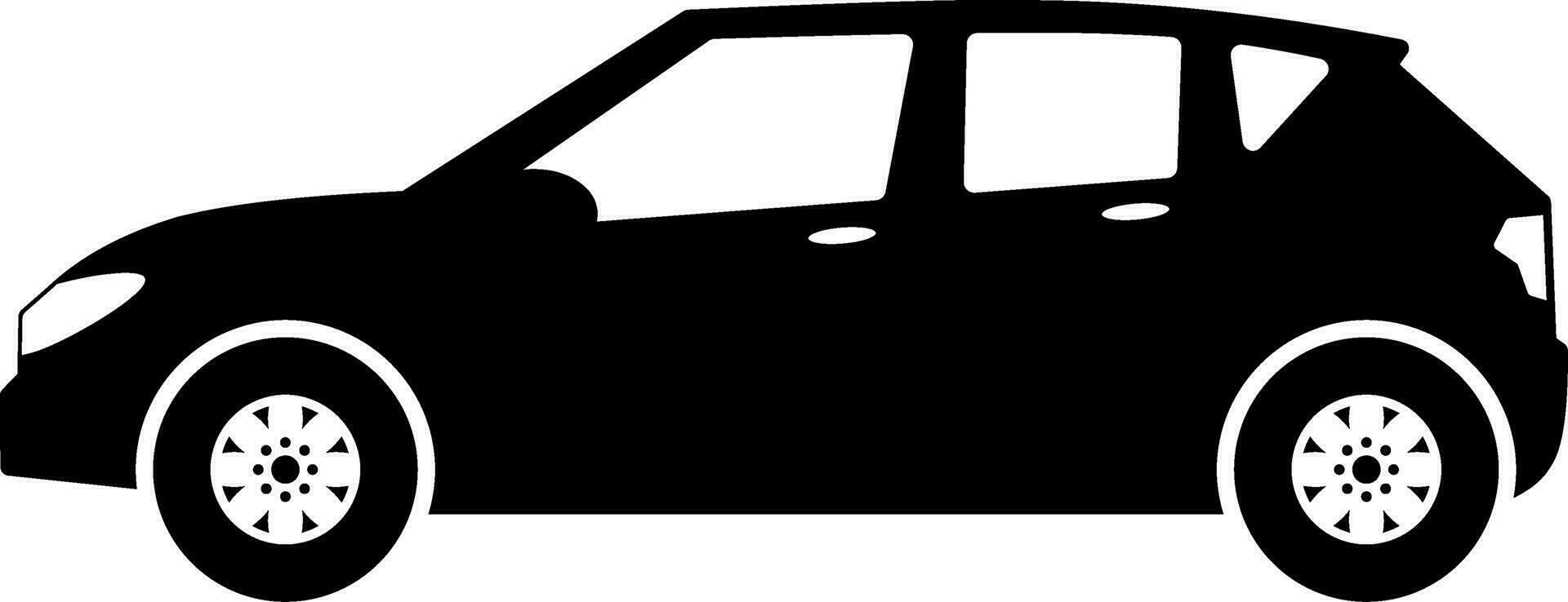 Hatchback car icon vector. Crossover car silhouette for icon, symbol or sign. Hatchback car graphic resource for transportation or automotive vector