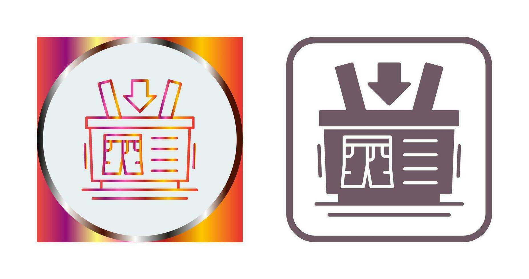 Shopping Basket Vector Icon