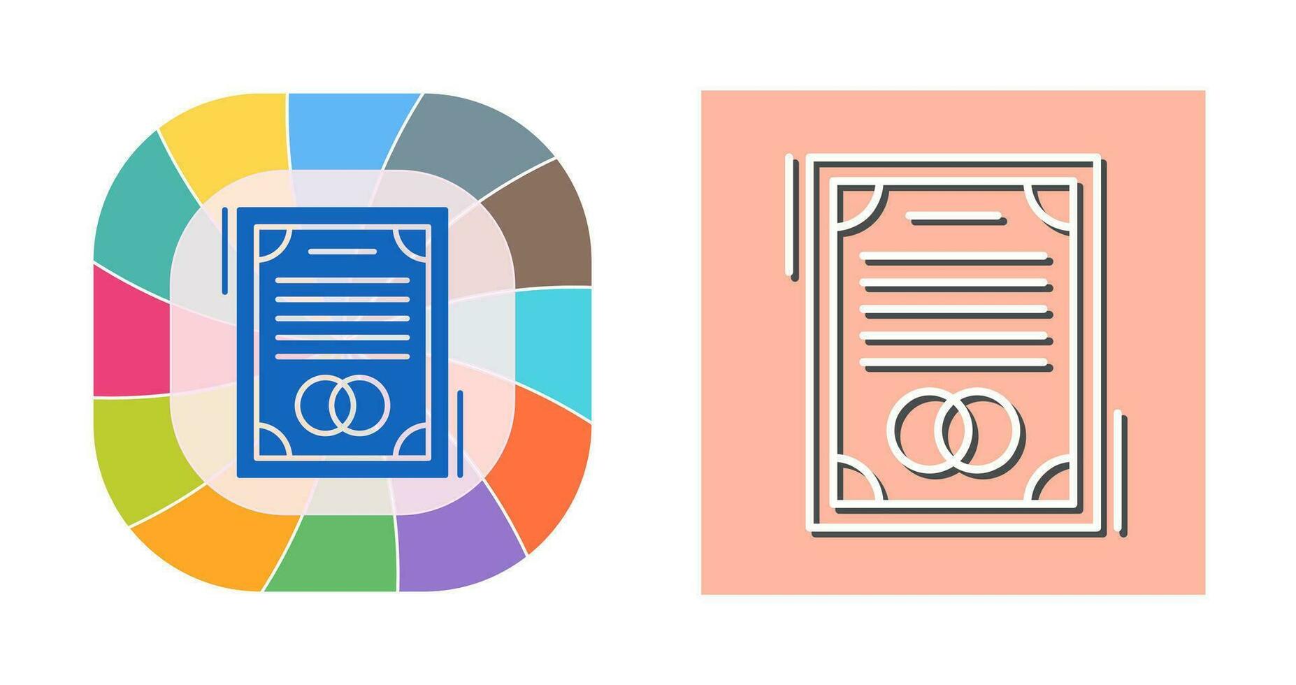 Wedding Contract Vector Icon