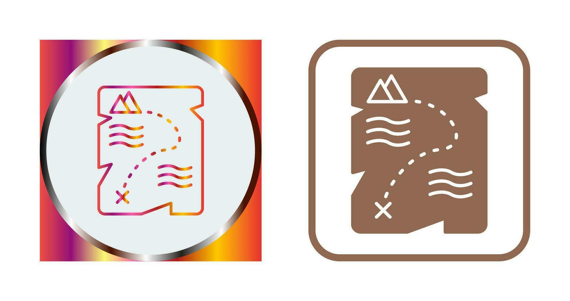 Treasure Map Vector Icon