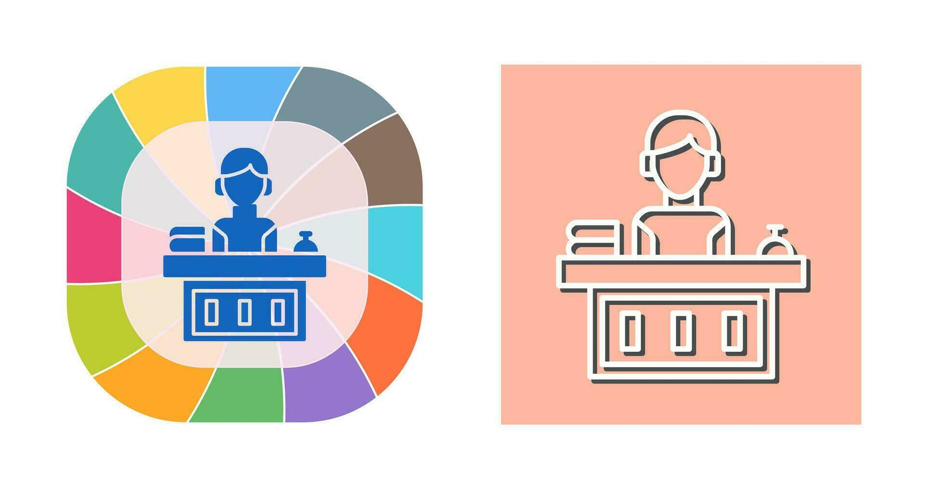 Office Reception Vector Icon
