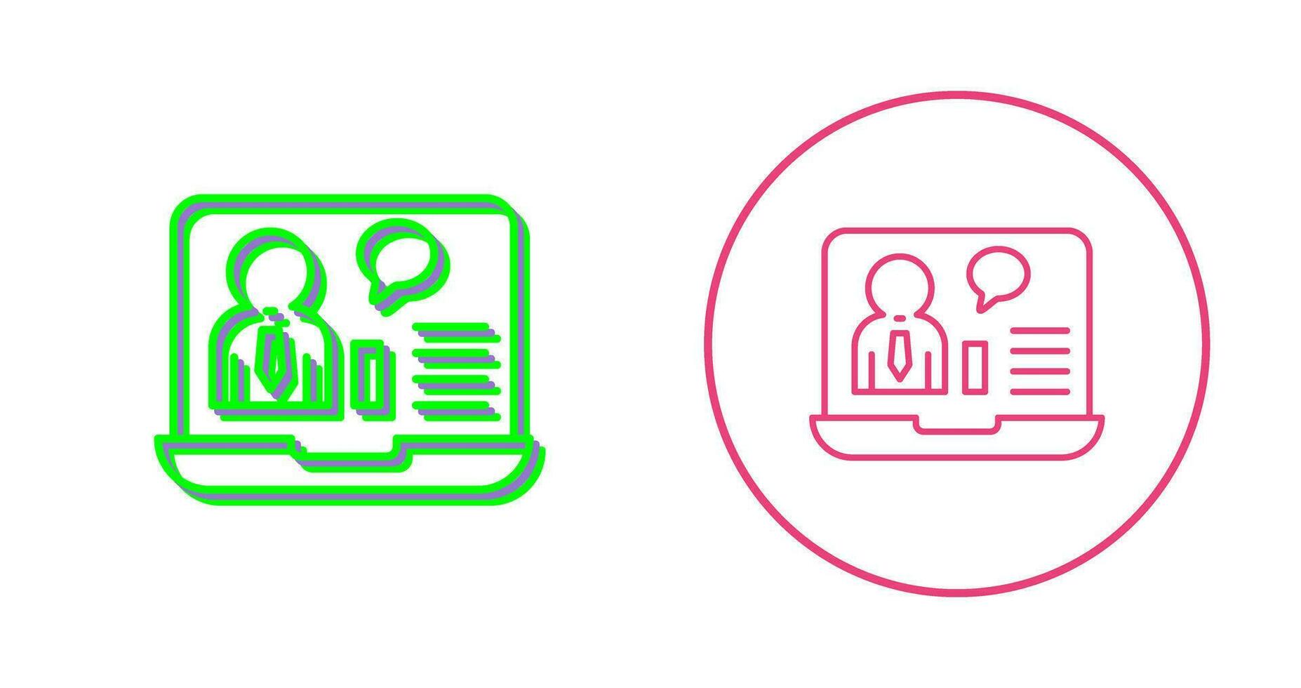 Online Job Interview Vector Icon