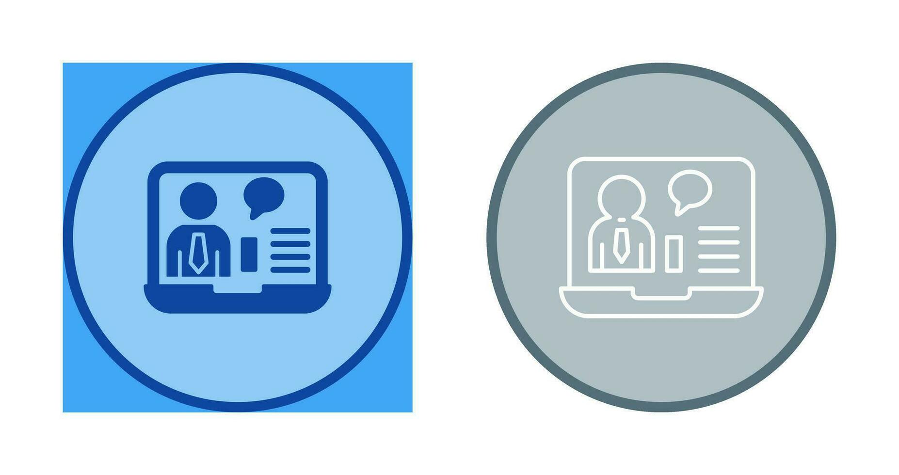 Online Job Interview Vector Icon