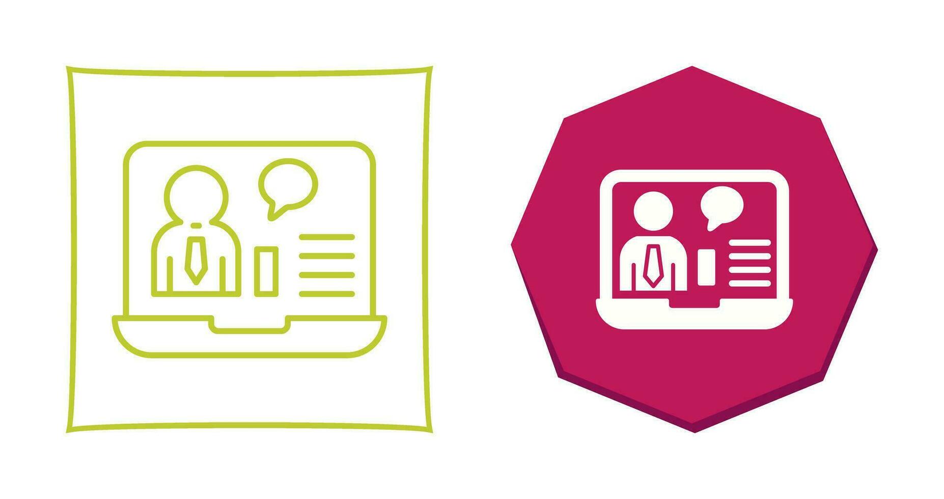 Online Job Interview Vector Icon