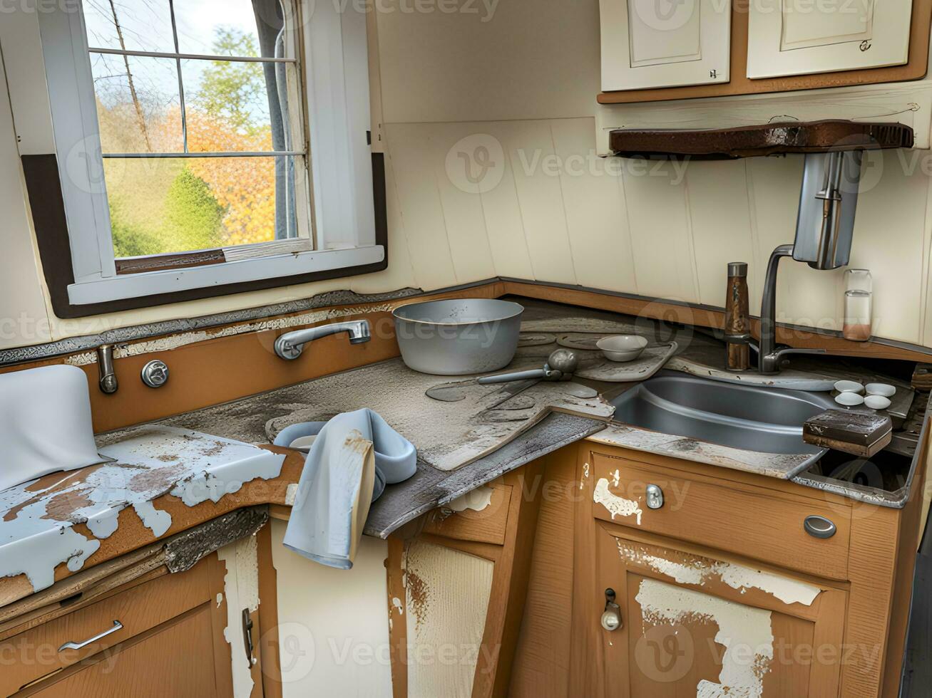 old kitchen in the country house photo