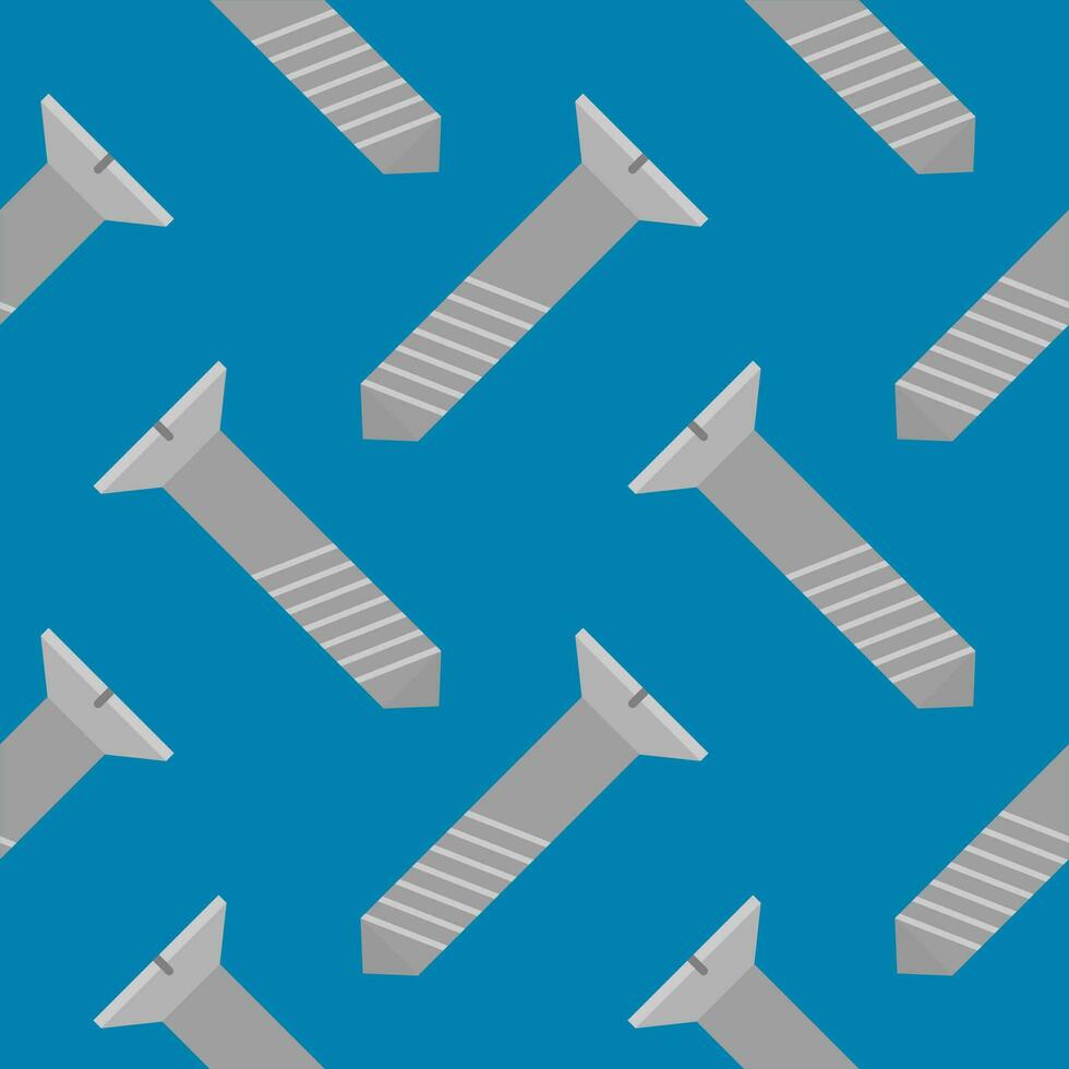 screw seamless pattern flat design vector illustration. pile screws seamless pattern