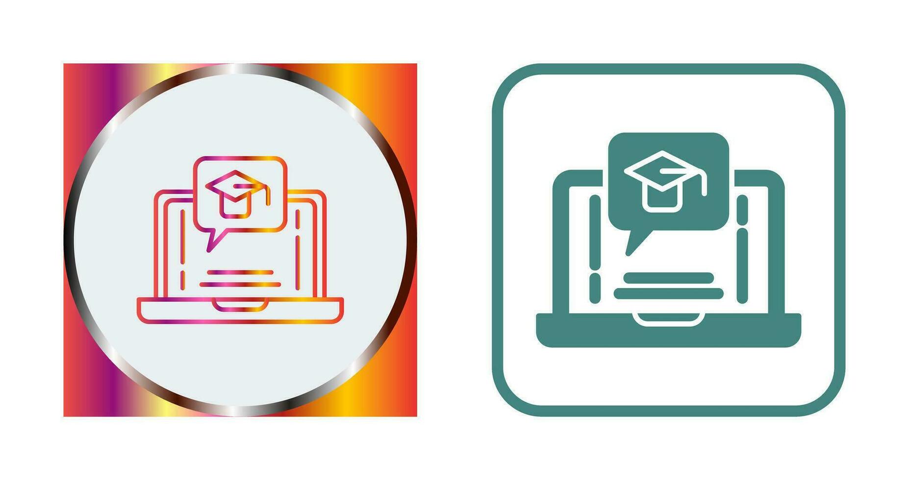 E Learning Vector Icon