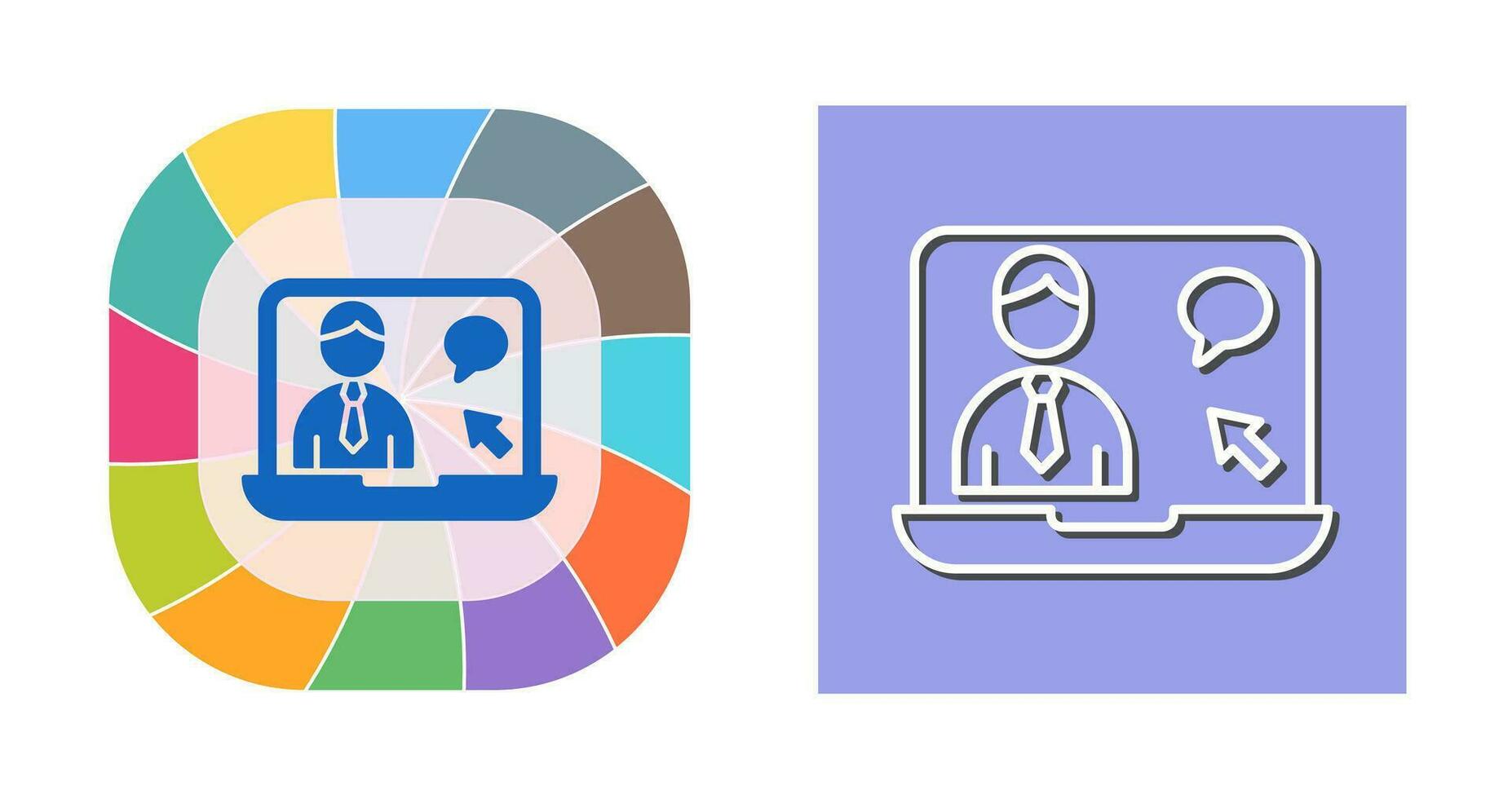 Online Interview Vector Icon