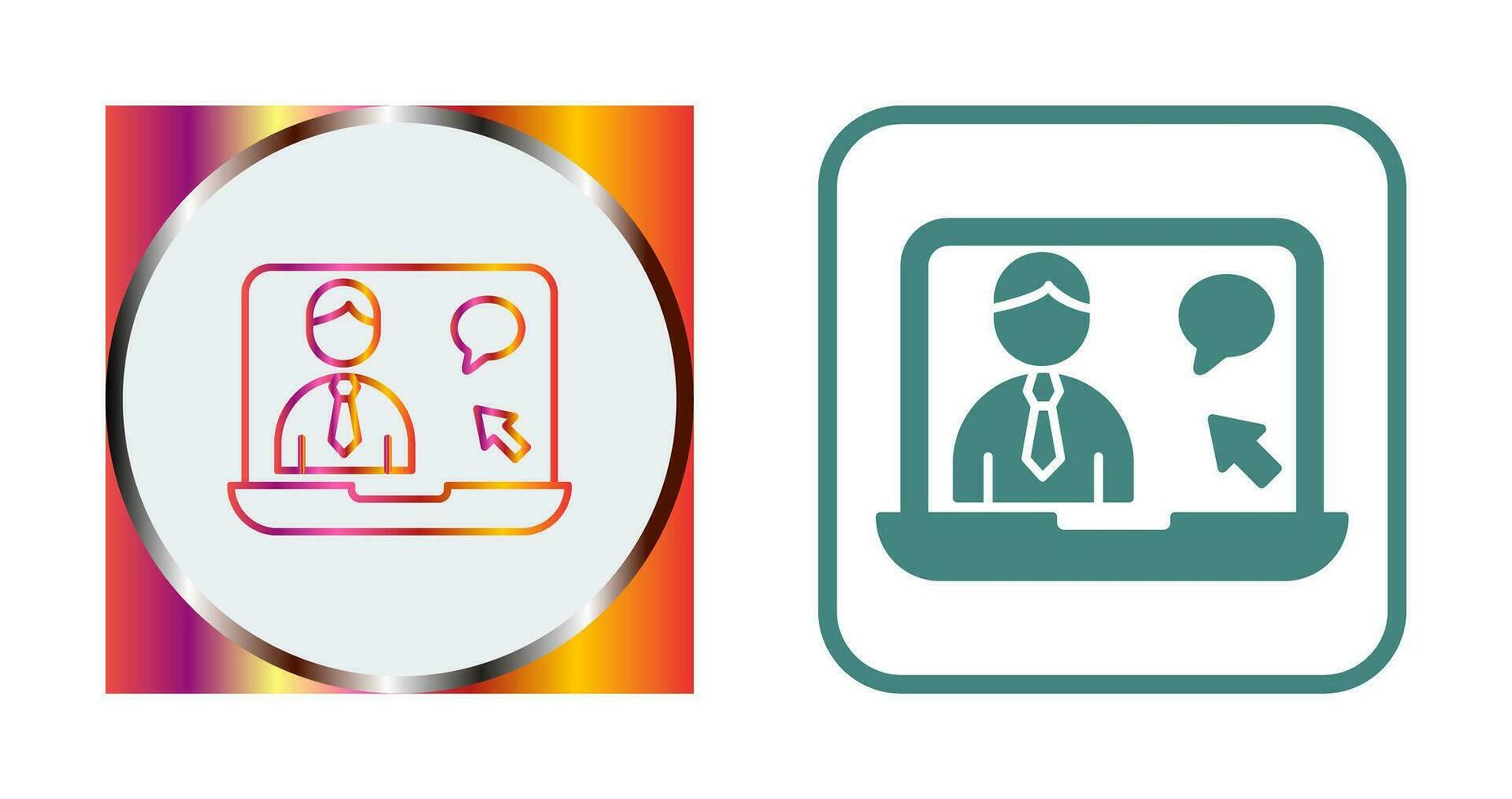 Online Interview Vector Icon