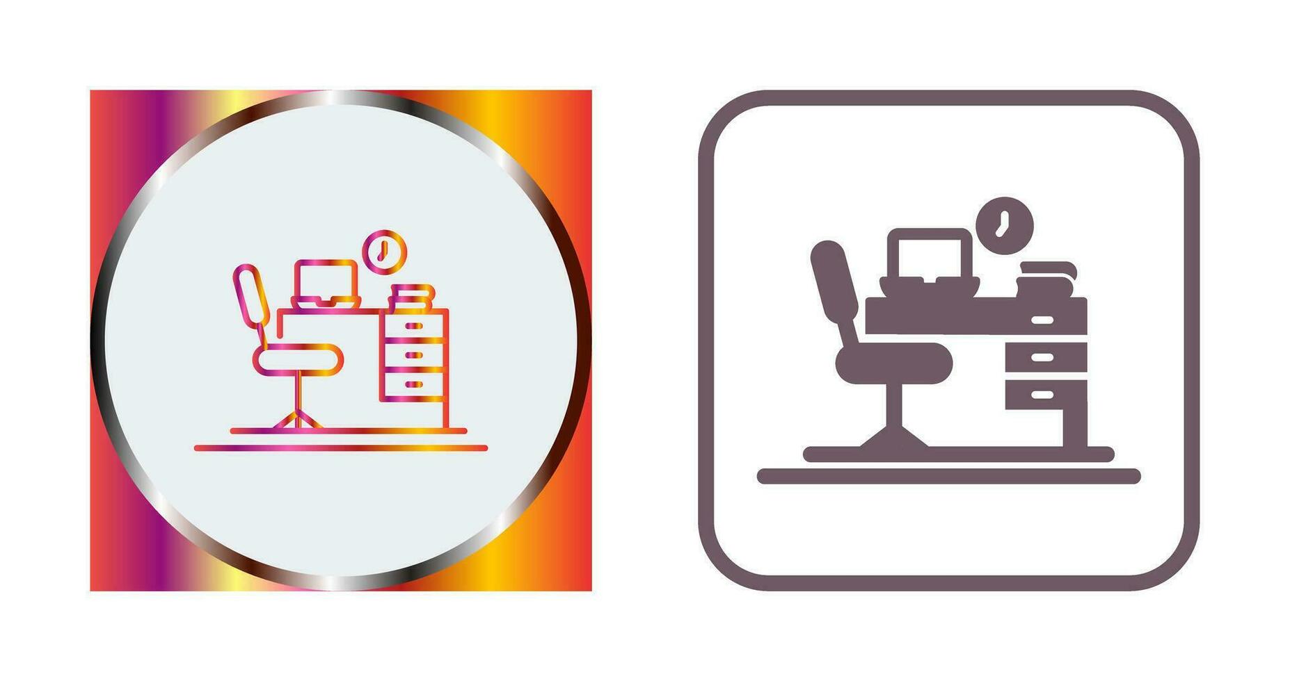 Office Desk Vector Icon