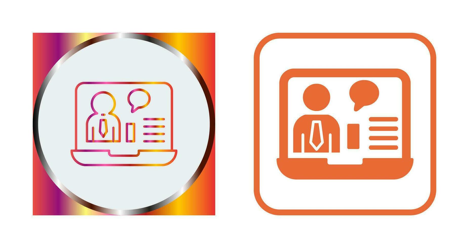 Online Job Interview Vector Icon