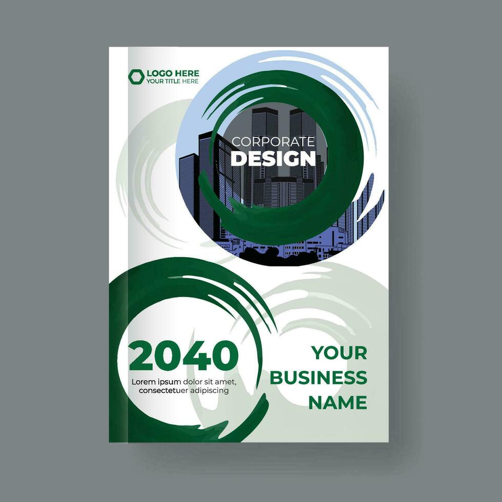 Corporate Cover Design Template in A4 size, annual report, poster, Corporate Presentation, magazine cover vector