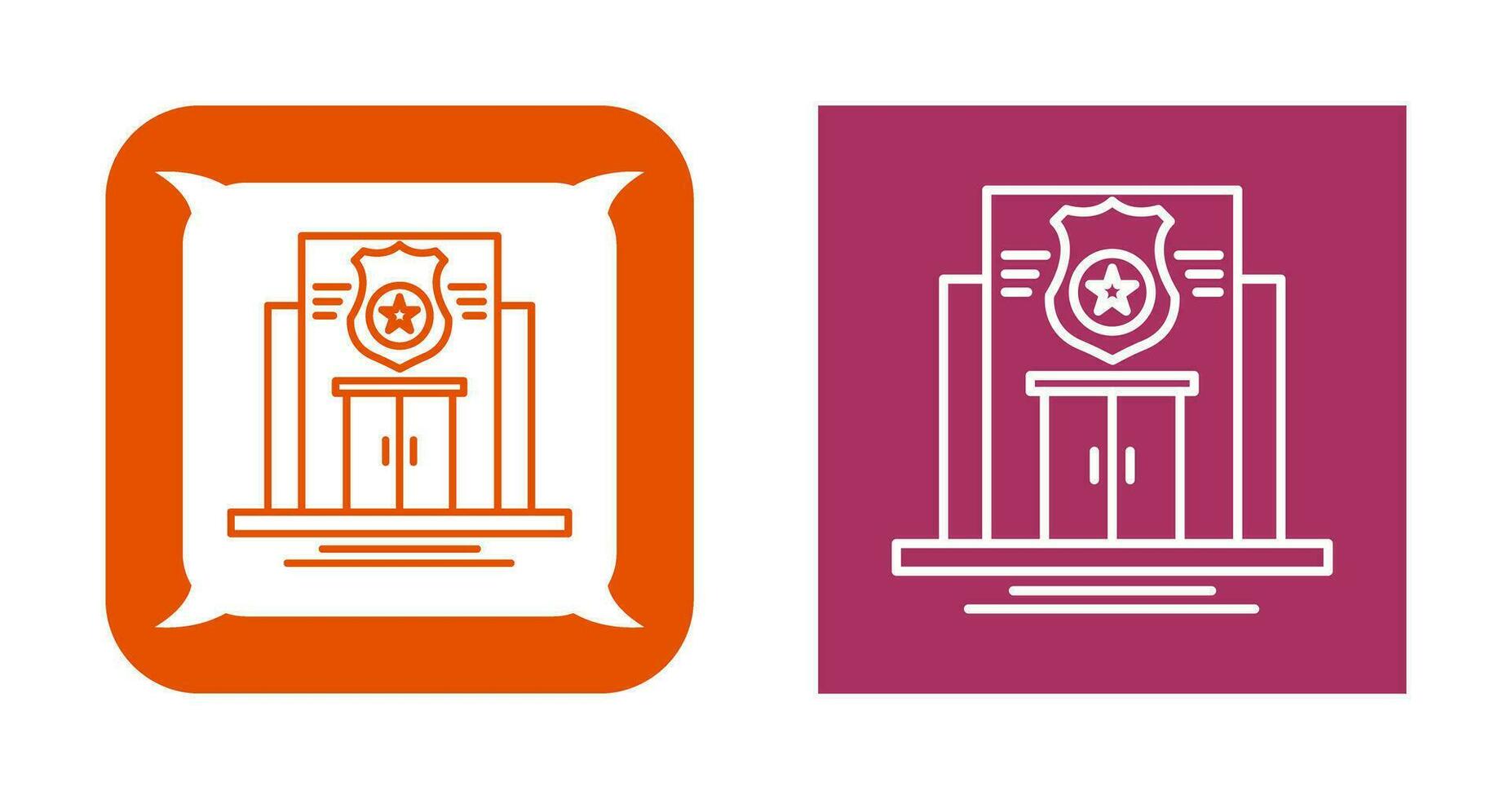 Police Station Vector Icon
