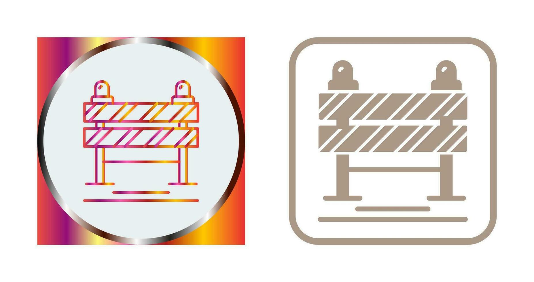 Road Blockade Vector Icon