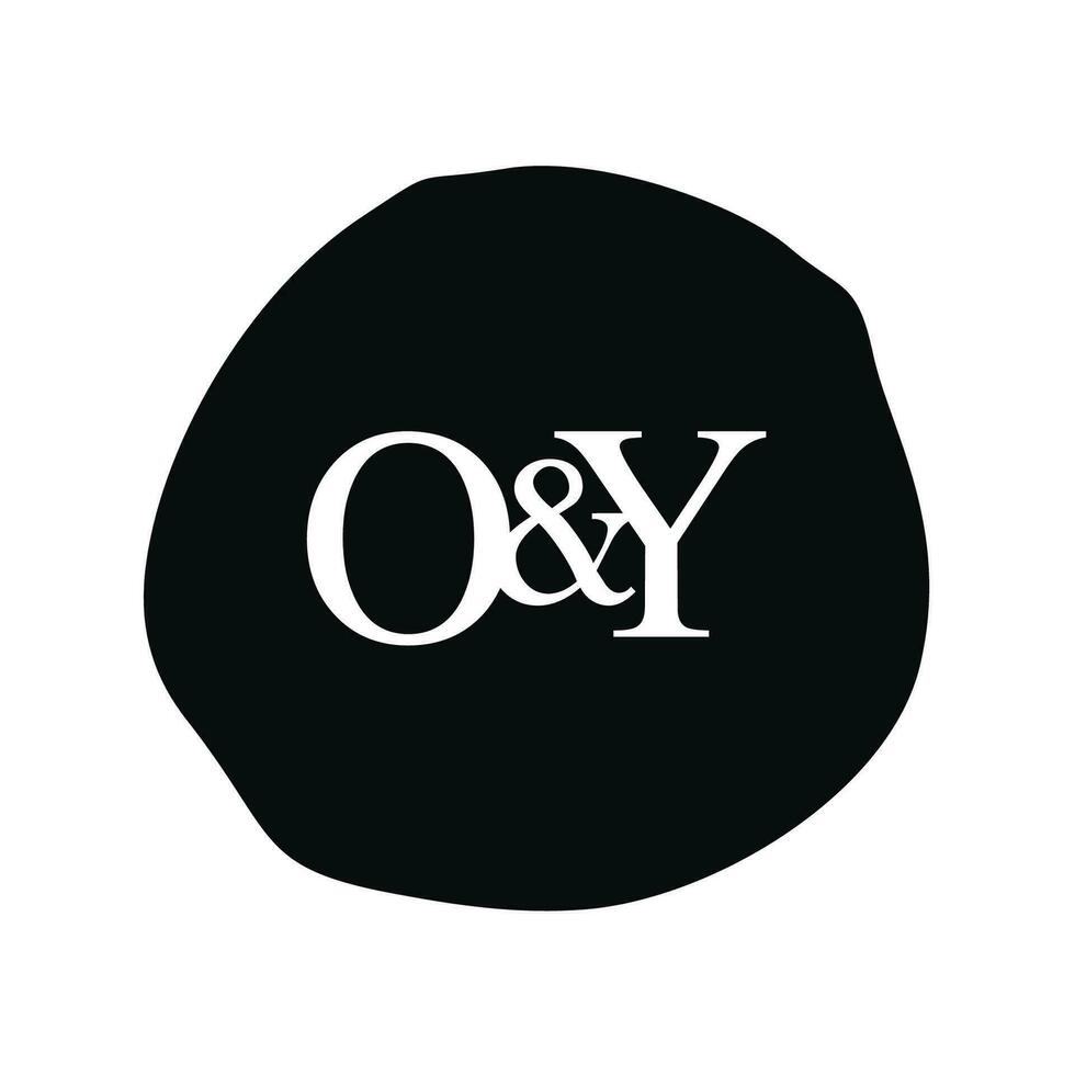 oy inicial logo letra cepillo monograma comapany vector