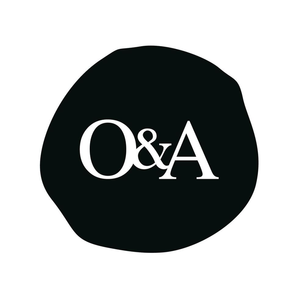 OA Initial logo letter brush monogram comapany vector