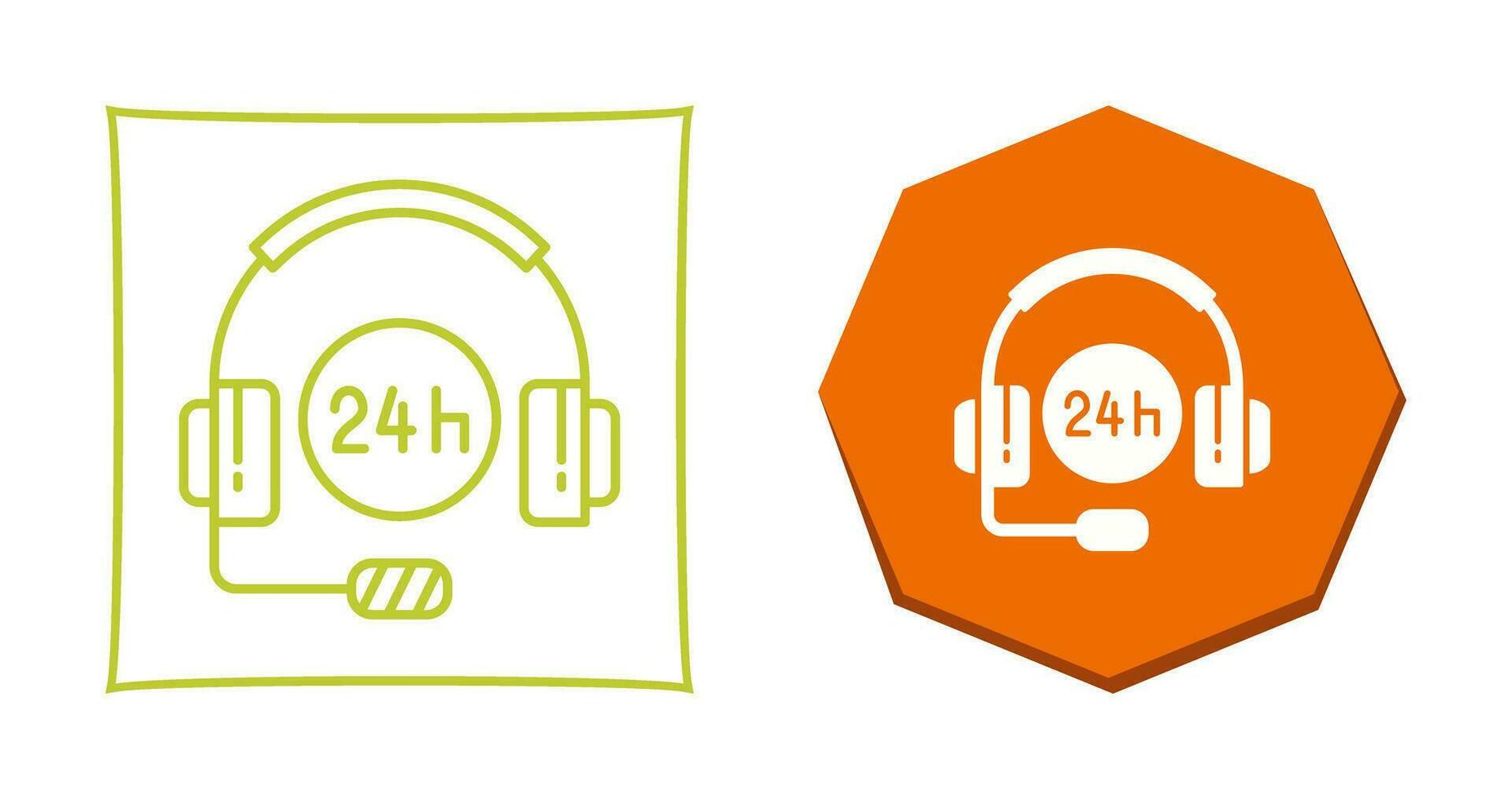 24 Hours Support Vector Icon