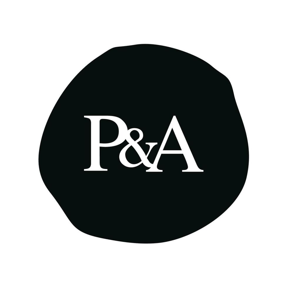 PA Initial logo letter brush monogram comapany vector