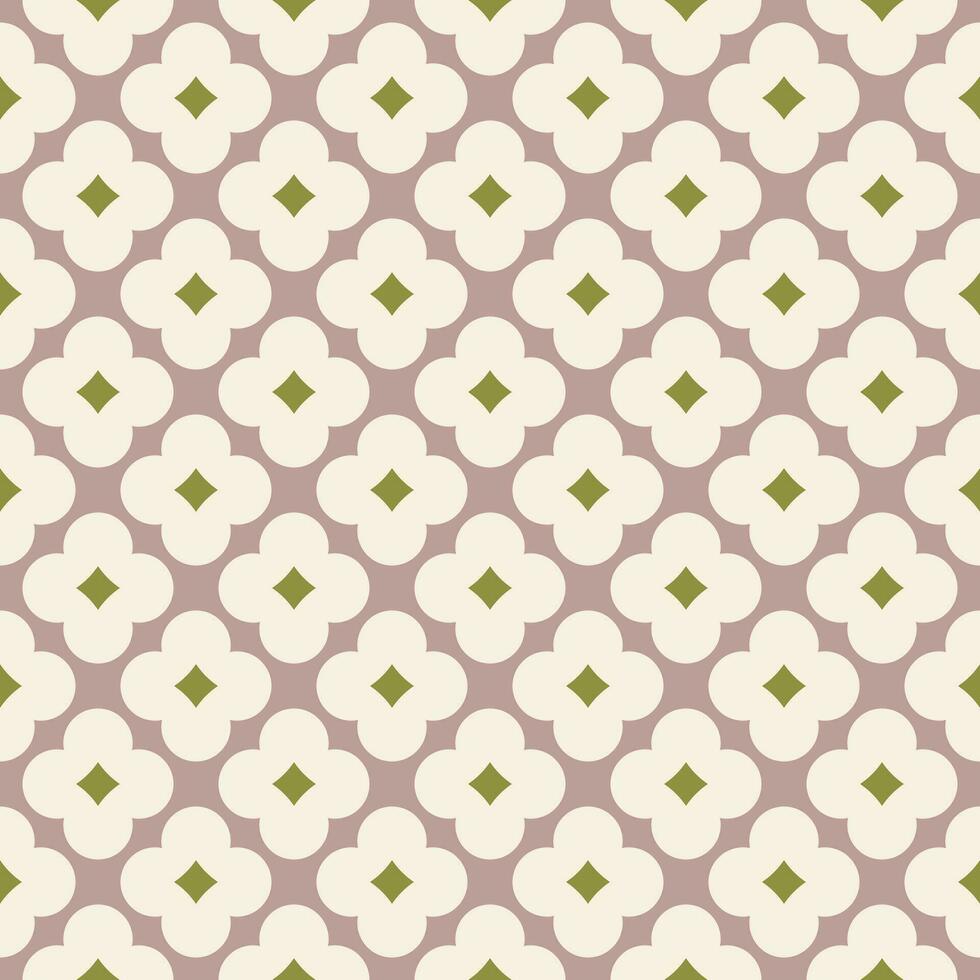 Seamless geometric pattern, simple elegant classic fashion design in pale taupe, cream and chartreuse green colors. Design for wallpaper, textile, fabric, wrapping paper. vector