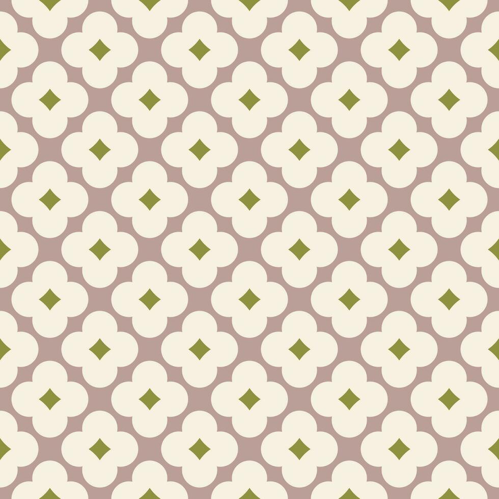 Seamless geometric pattern, simple elegant classic fashion design in pale taupe, cream and chartreuse green colors. Design for wallpaper, textile, fabric, wrapping paper. vector