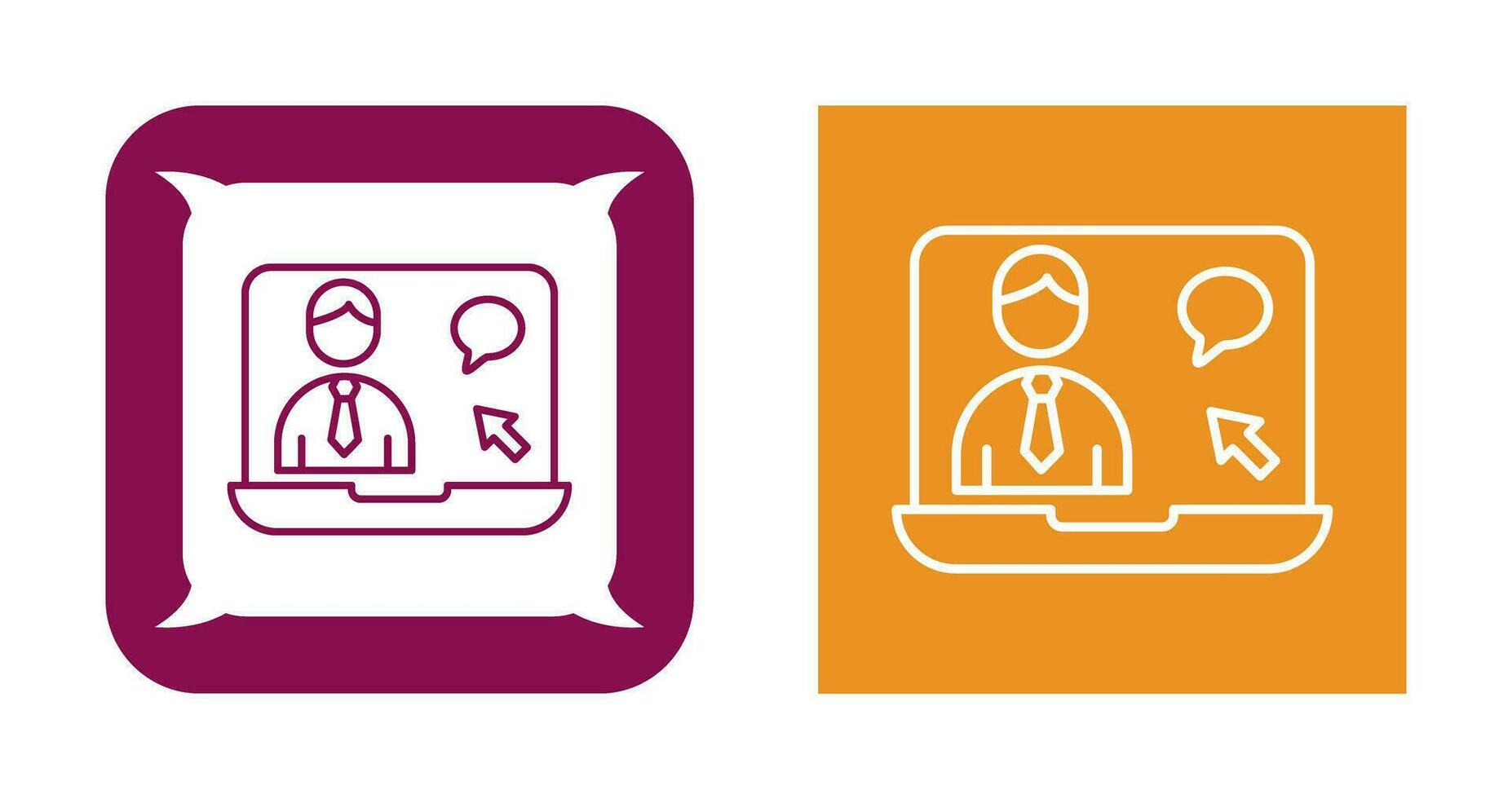 Online Interview Vector Icon