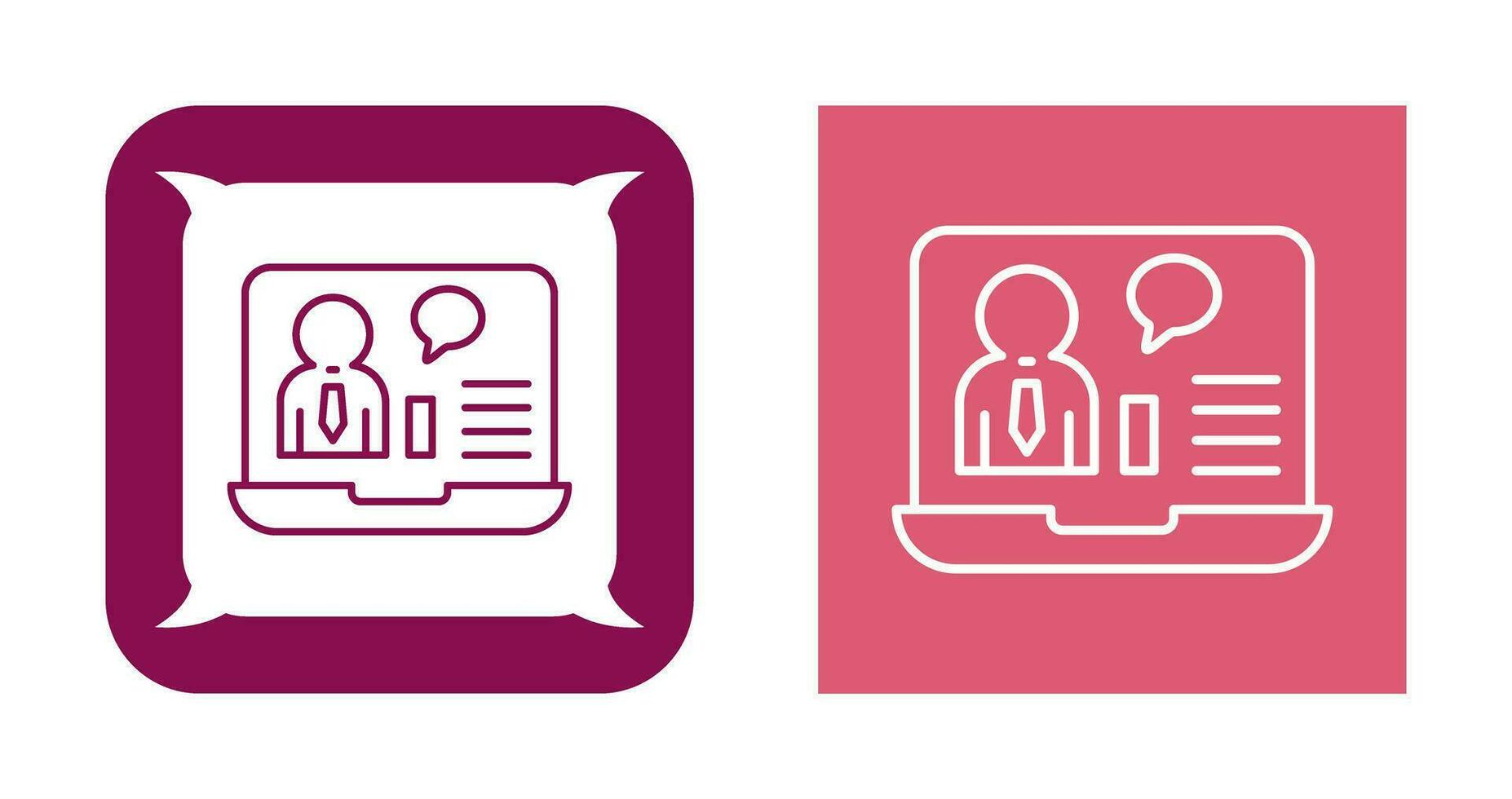 Online Job Interview Vector Icon