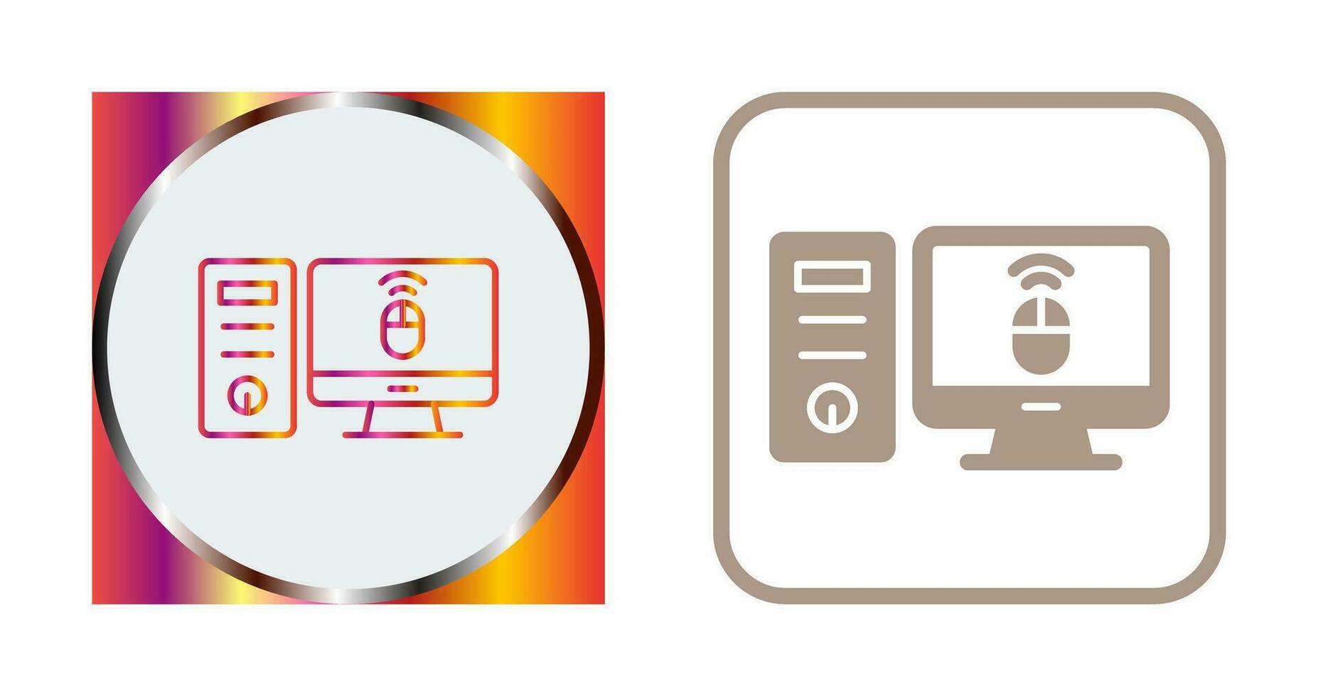 Desktop Computer Vector Icon