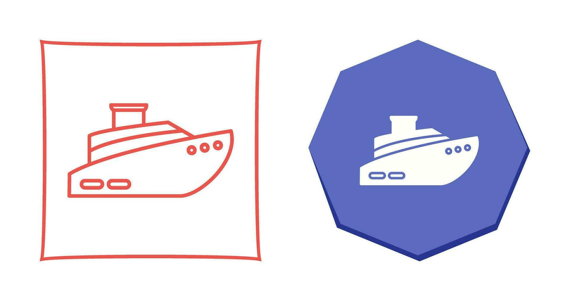 icono de vector de barco