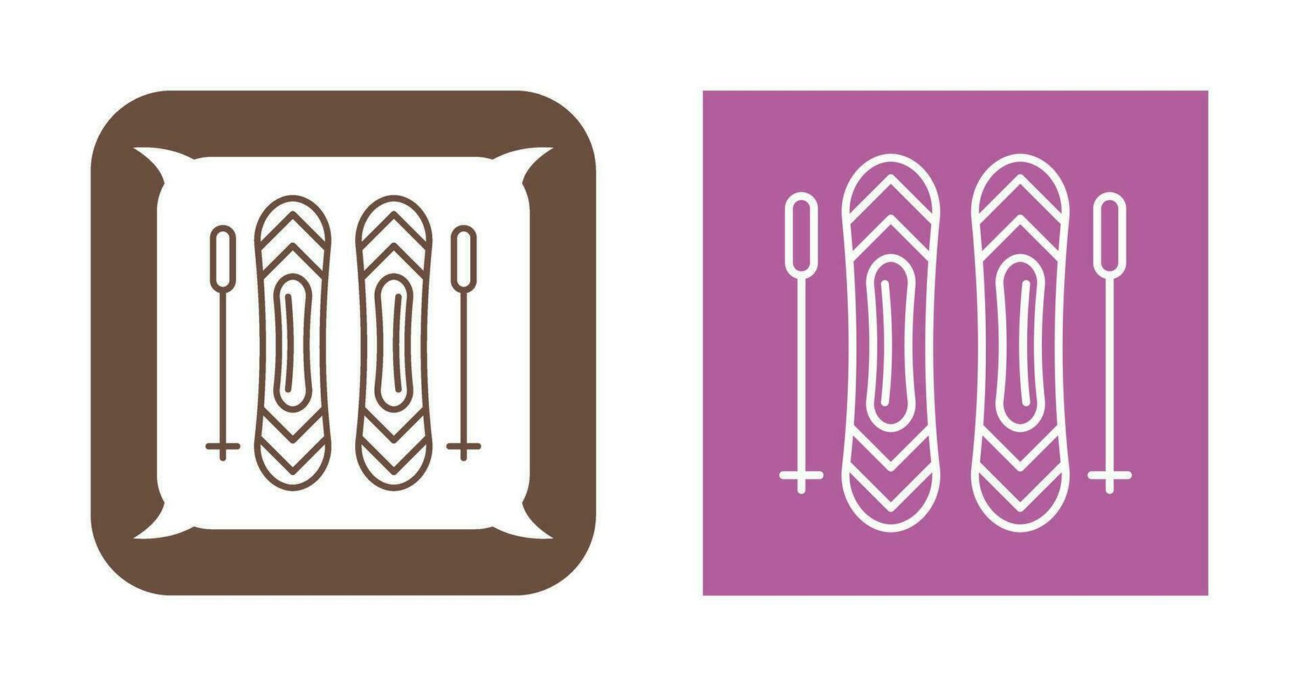 Ski Sticks Vector Icon