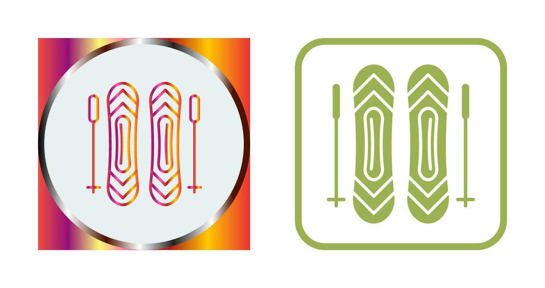 Ski Sticks Vector Icon