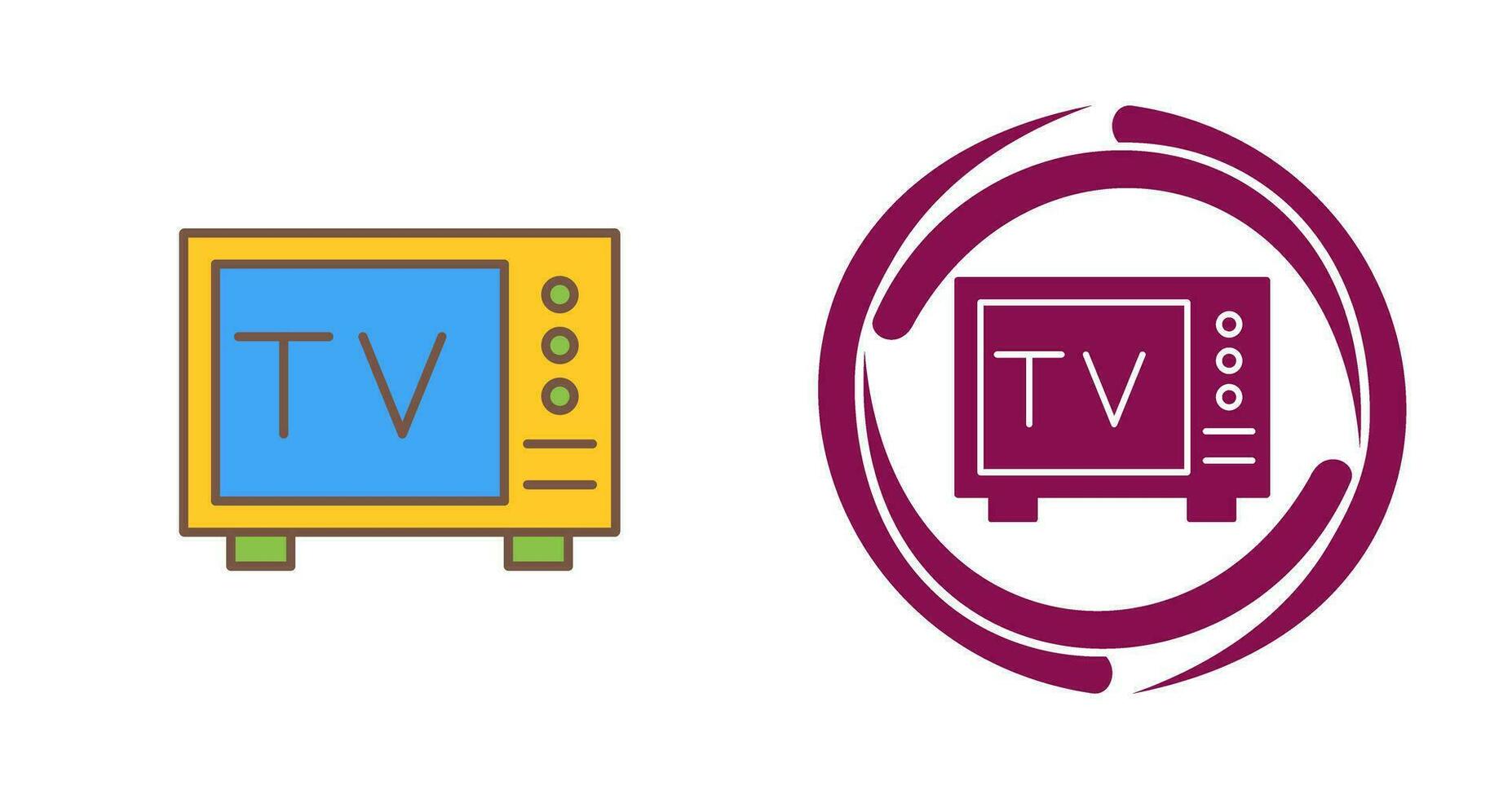 icono de vector de tv