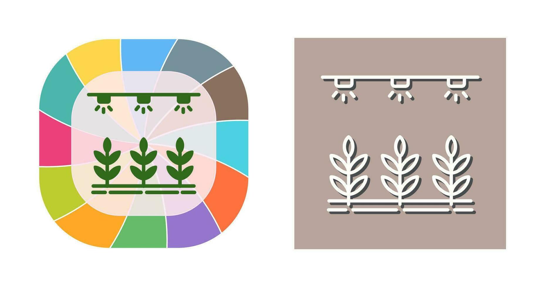 icono de vector de sistema de riego