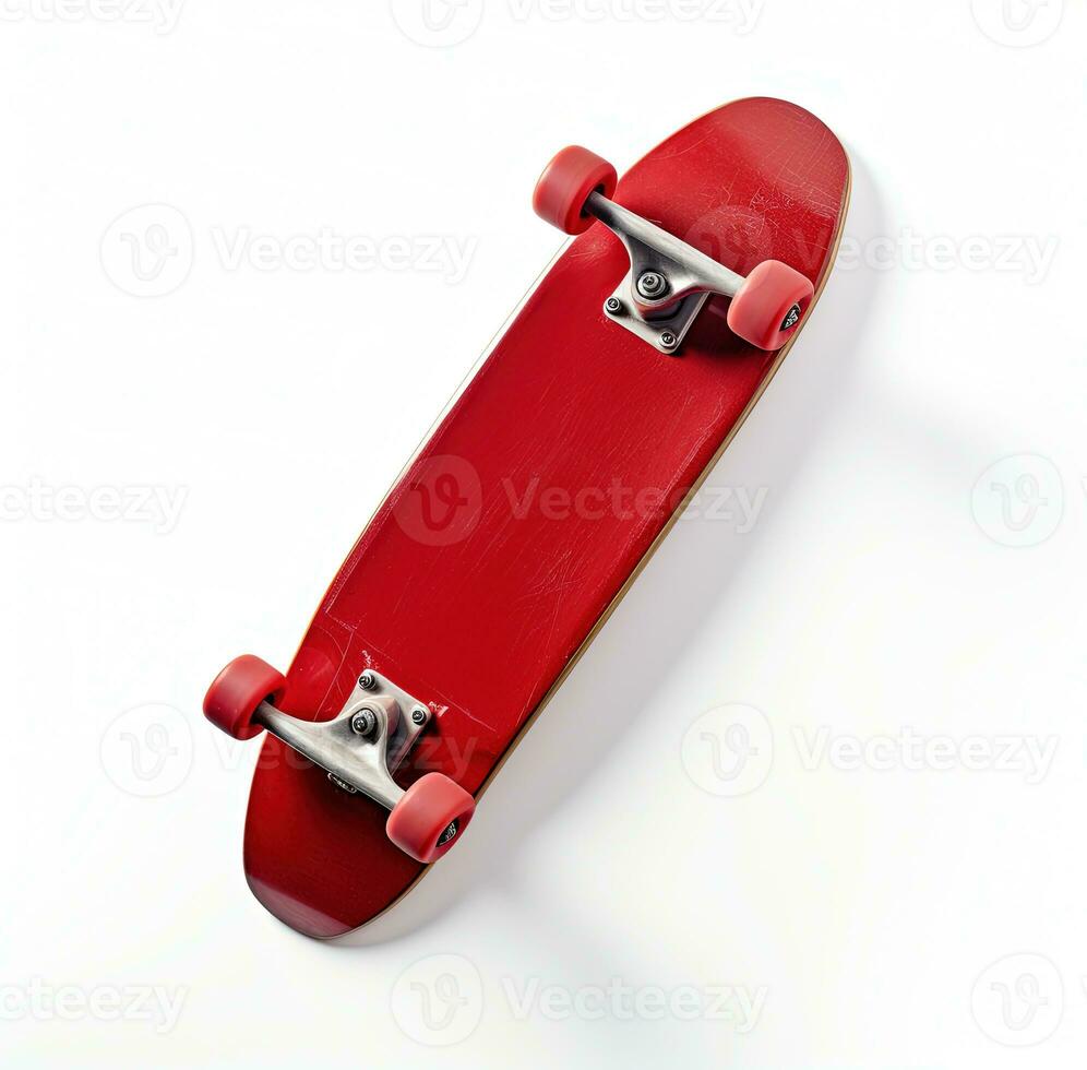Colorful skateboard on white background AI Generative photo