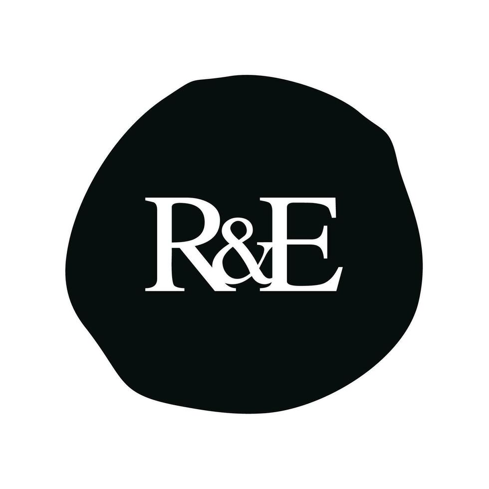 RE Initial logo letter brush monogram comapany vector