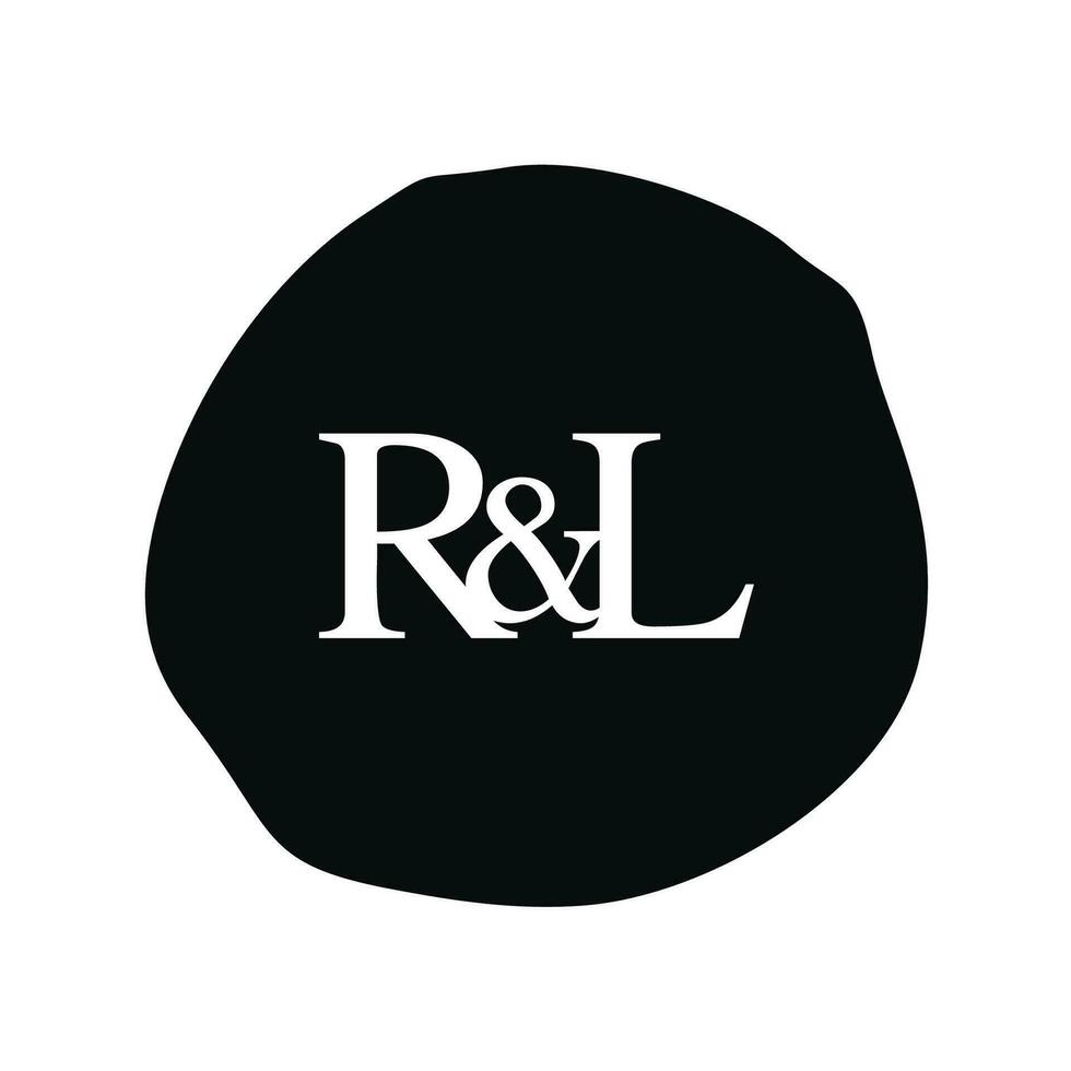 RL Initial logo letter brush monogram comapany vector