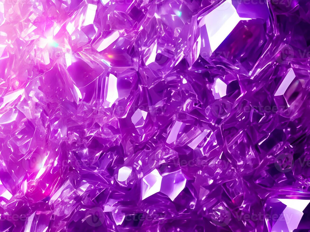 abstract crystal background with purple crystals photo