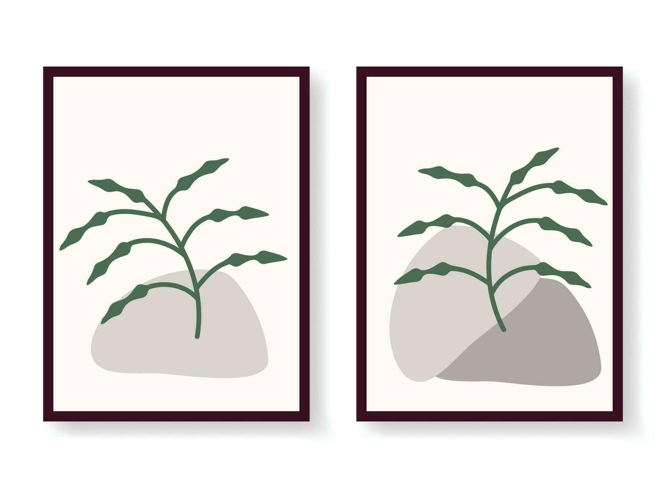 aesthetic wall decor vector or print template