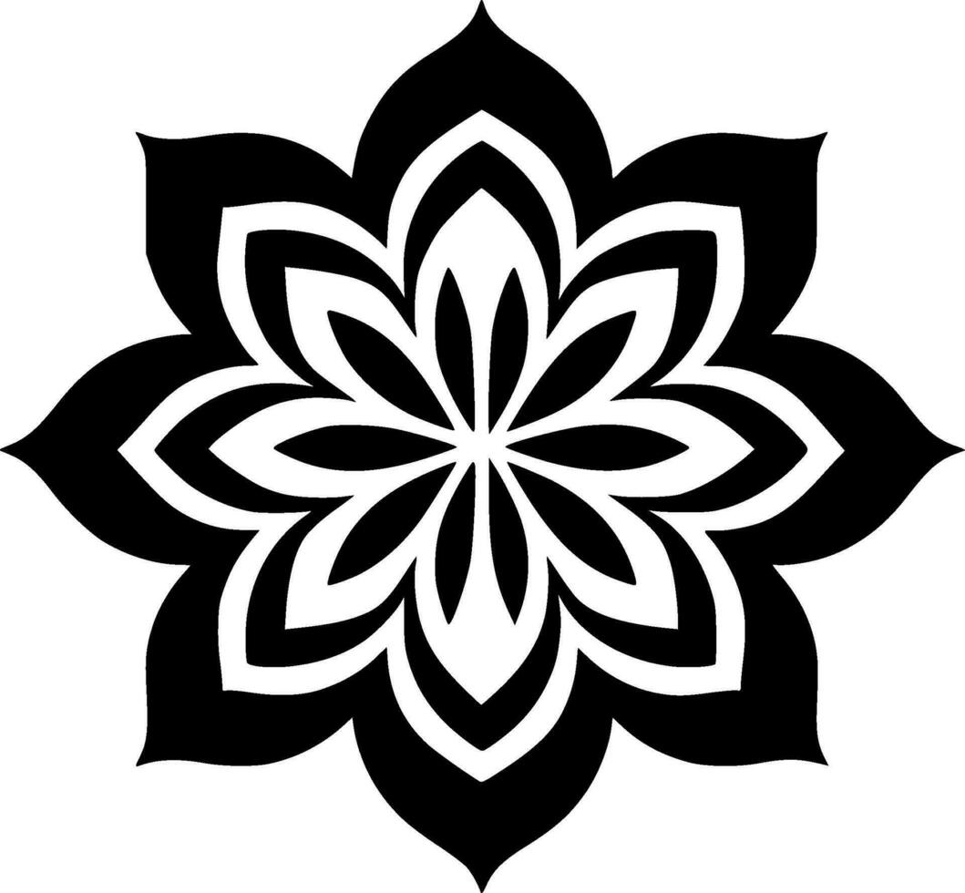 Mandala - Minimalist and Flat Logo - Vector illustration