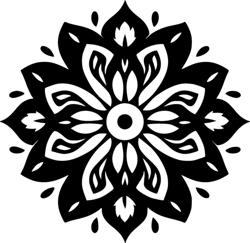 Mandala, Minimalist and Simple Silhouette - Vector illustration