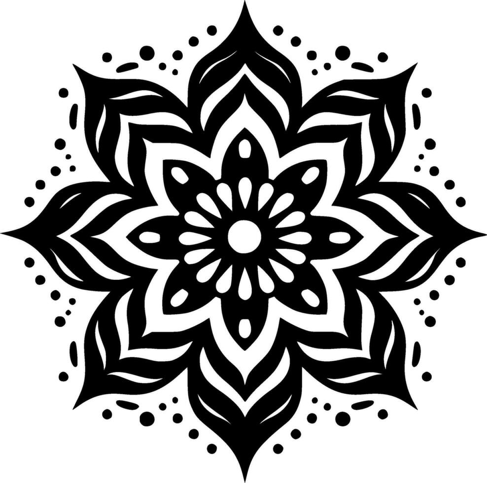 Mandala, Minimalist and Simple Silhouette - Vector illustration